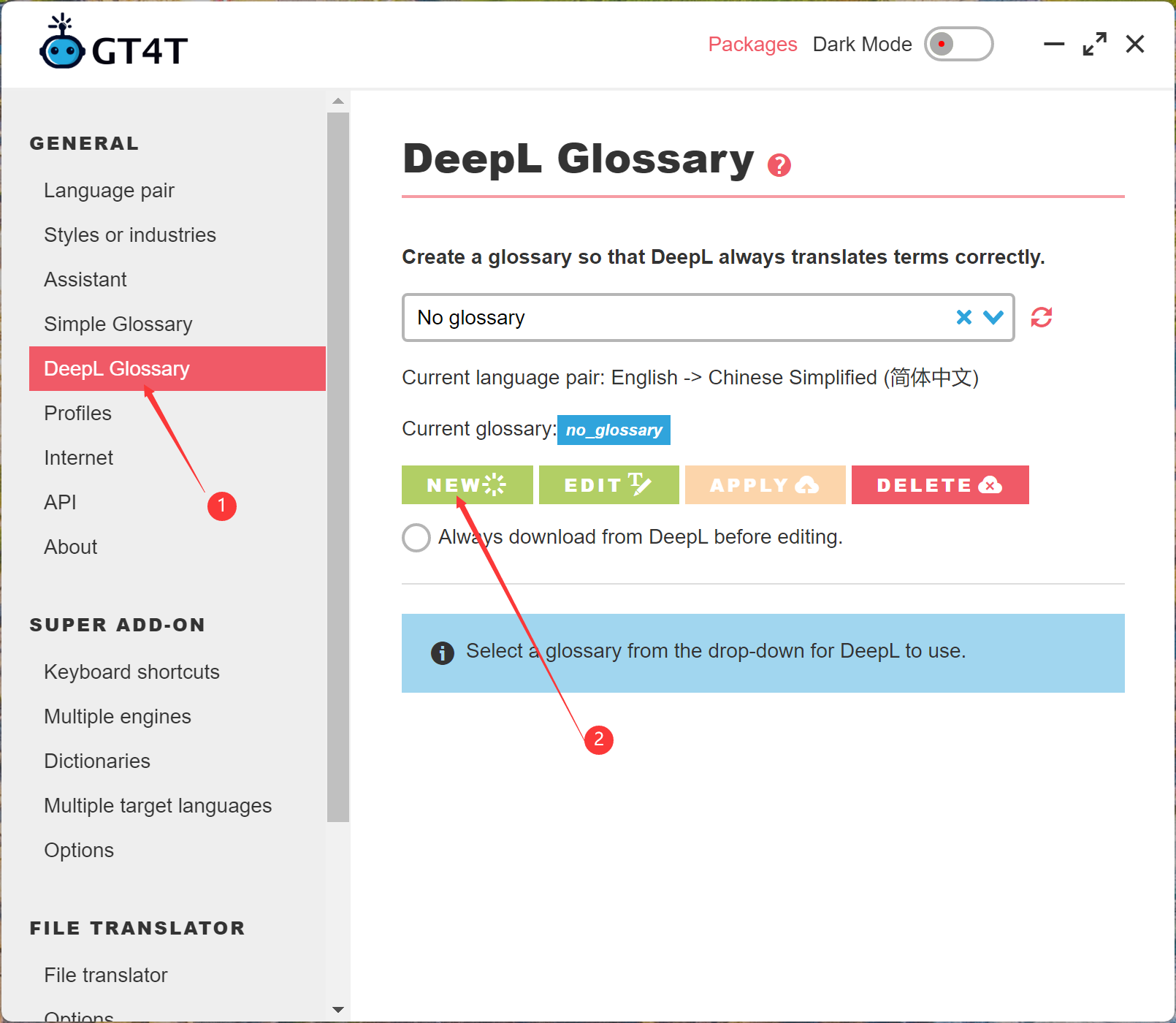 New Glossary