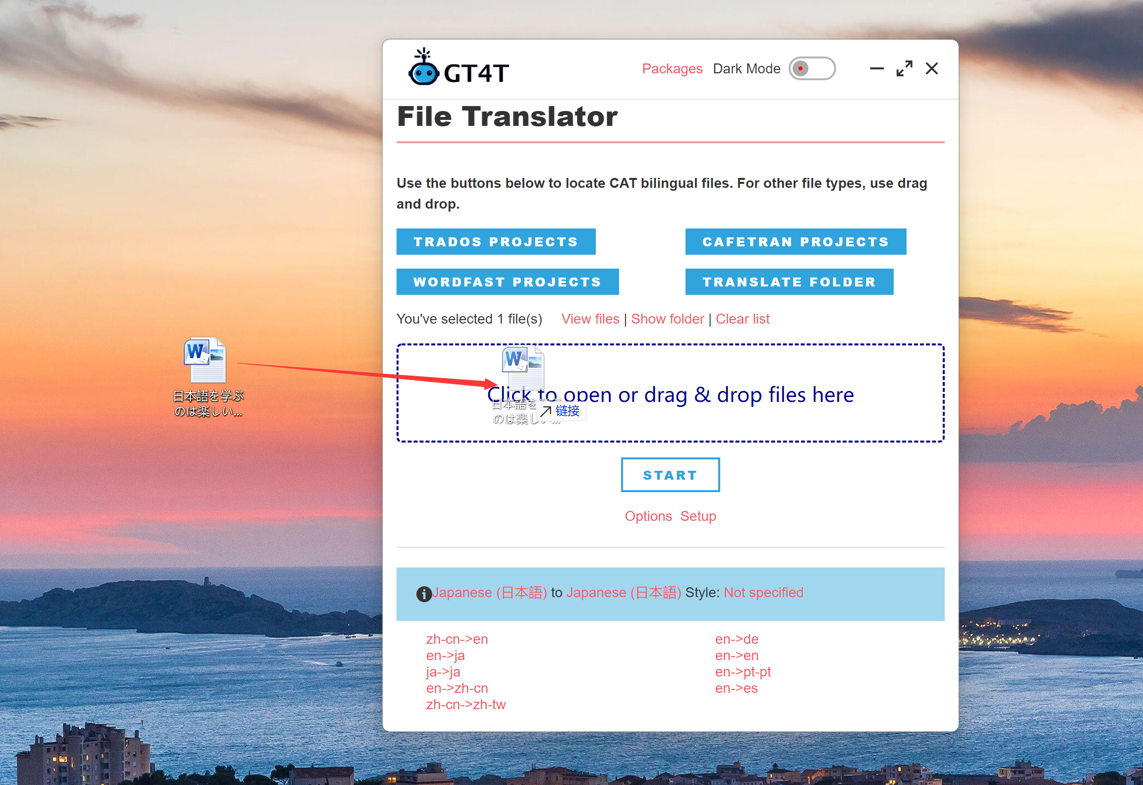Arrastar e largar ficheiros